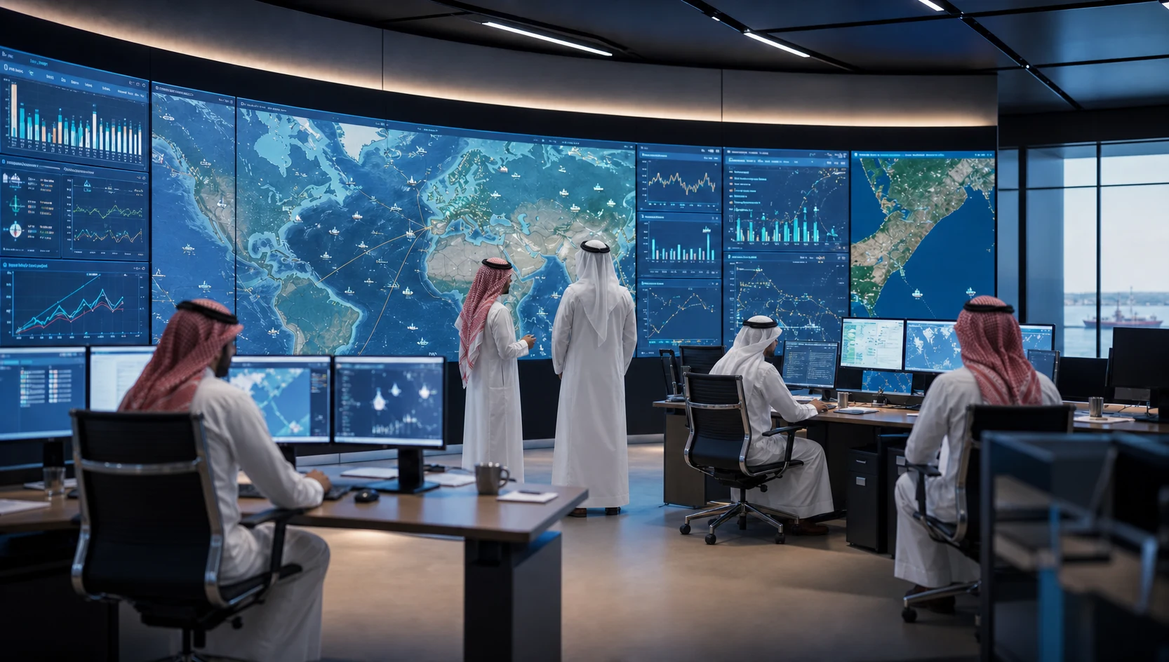 مركز عمليات بحري رقمي لمراقبة السفن والبيانات التشغيلية